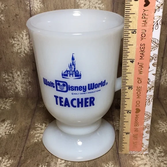 Vintage Walt Disney World Milk Glass Teacher Mug - Picture 12 of 12